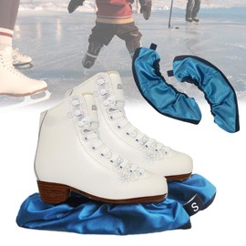 Skate Guards Blade Covers - Ice Skating Soakers Cover Blades Protector for Hockey, Figure, Short Track Speed Skating, Curling Competition, 2 Pcs, M-Youth