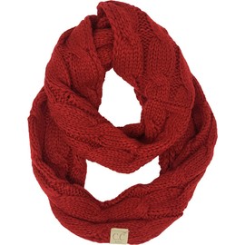 Funky Junque Kids Infinity Scarf - Solid Red