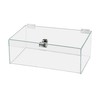 Acrylic Locking Jewelry Display Case Clear Ring Earring Necklace Bracelet