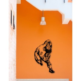 Wall Stickers Vinyl Decal American Football Sport Running Man Helmet Cool Decor (i387)