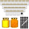 Keketin 3 oz Honey Jars,30 Pack Hexagonal Glass Jars with