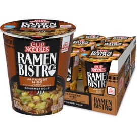 Nissin Cup Noodle Ramen Bistro, Japanese Miso, 3.1 Ounce (Pack of 6)