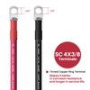 4AWG Battery Cable with 3/8" Terminals, 4 Gauge Pure Copper