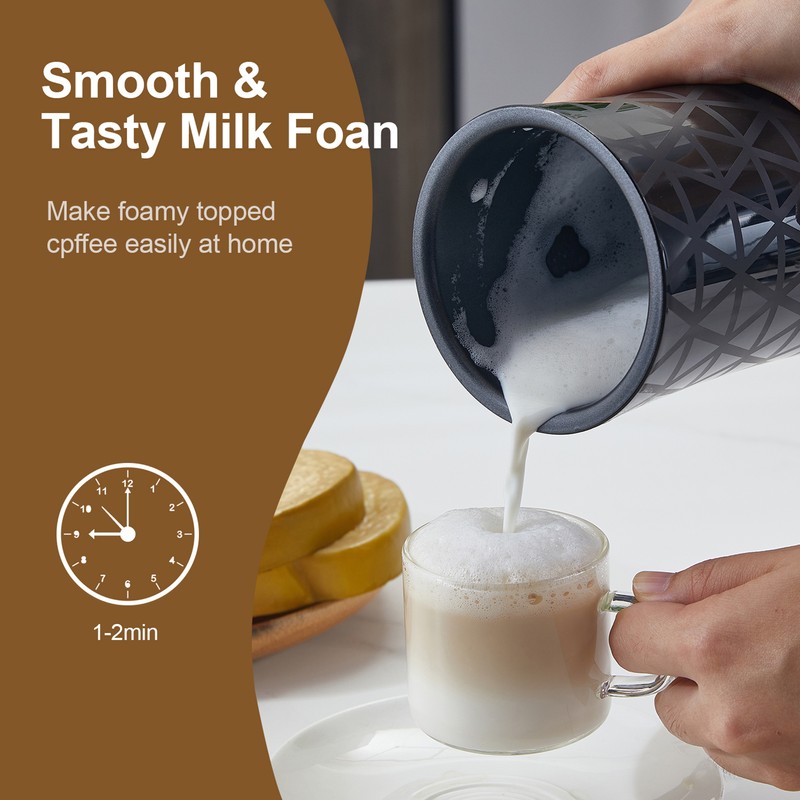 Electric Milk Frother Cooker for Frothing 4-in-1 Milk Steamer with