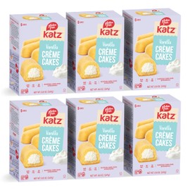 Katz Gluten Free Vanilla Creme Cakes. Snack Cake, Free of Dairy, Soy, Tree Nuts, and Peanuts, Kosher 8.8 oz (6pk)