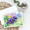 New Jersey Violet in Watercolor Greeting Cards and Envelopes Pack