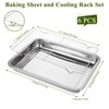 LOPYXBR Set of 3 Stainless Steel Baking Sheet with Wire