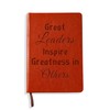 LBWCER Boss Appreciation Gift Mentor Gift Notebook Great Leaders Notebook Leader Supervisor PM Mentor Retirement Gift Coworker Farewell Leather Journal Notebooks (Great)