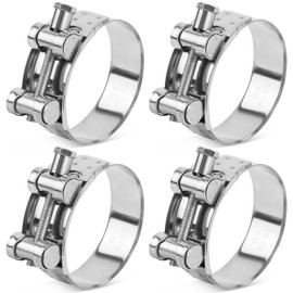 Joint Bolt Clamp Stainless Steel 60-63 mm Joint Bolt Clamp Hose Clamps Clamping Jaw Clamps Motorcycle Exhaust Clamps Joint Bolt Clamp Stainless Steel 304 (60-63 mm)