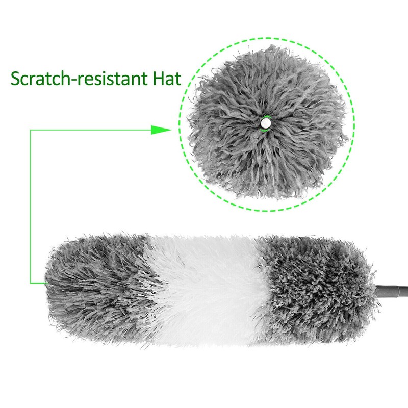 BOOMJOY Microfiber Feather Duster with Extendable Pole and Bendable Head,