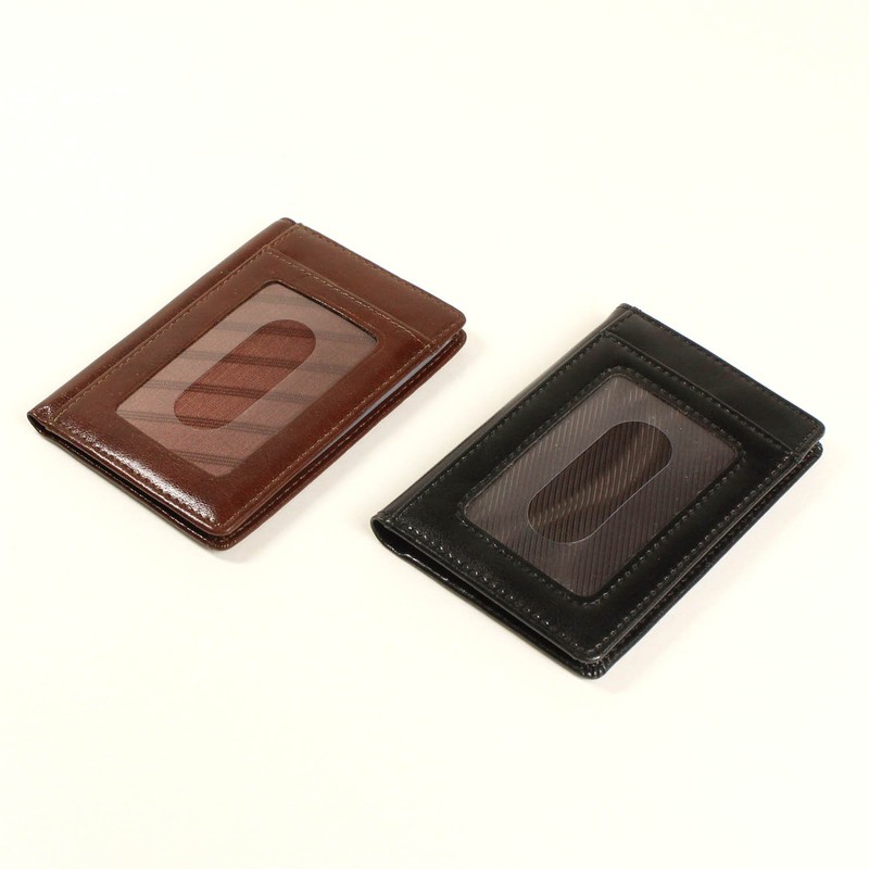 レイメイ藤井 パスケース カードケース付き 2面 合皮 ブラック GLP9004B