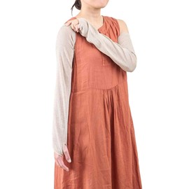 Kurashikinu Linen & Silk Arm Cover, Loose Fitting, Summer Knit, Long Gloves, Silk, Natural Material, Natural Fiber, Unisex, UV Gloves, Anti-UV Protection, Sunscreen Protection, Arm Cover, Made in