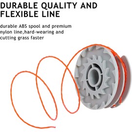 Poweka FLY021 FL289 Strimmer Spool Compatible with Flymo 513937190 Grass Strimmer, Double Autofeed Spool and Line Pack of 6