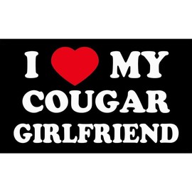 I Love My Cougar Girlfriend Flag I Heart My Cougar Girlfriend - 3x5 Feet Funny Decoration Banner Tapestry for Indoor And Outdoor - Size: 40x60