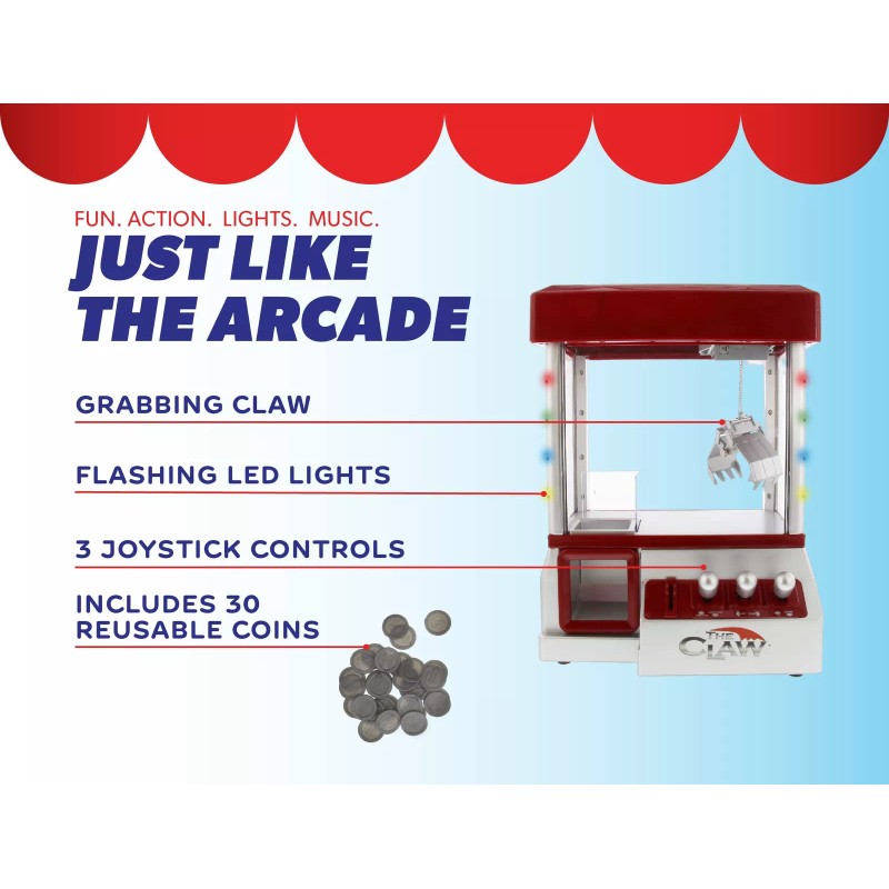 Etna Mini Claw Machine Toy Grabber with Joystick Control and