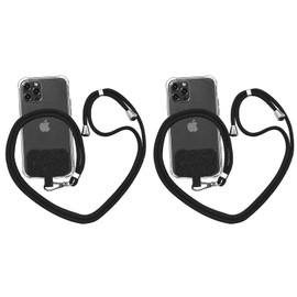 2 Pads Phone Lanyard Adjustable Crossbody Cell Phone Neck Strap with 2pcs Phone Patch Tether Tab,Adjustable Nylon Neck Wrist Strap Lobster Clasp Hanging Strap Safety for Most Smartphones Cell Phone