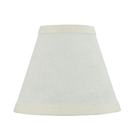 Aspen Creative 32110-2A, Hardback Empire Clip-On Chandelier Lamp Shade, Off-White, 3" Top x 6" Bottom x 5" Slant Height, Set of 2