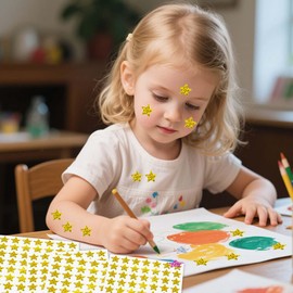2100 Pcs Colorful Star Stickers, 6 Colors Kids Reward Small Star Stickers, Sparkly Holographic Stickers, Suitable for Behavior Charts, Student Planners, School Classroom Supplies and DIY Handicrafts