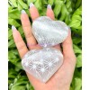 Wholesale Lot 12 Pcs Natural Selenite Aka Satin Spar Heart