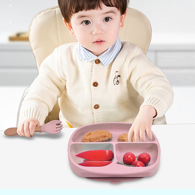 Baby Feeding Set Baby Silicone Anti Fall Portable Feeding Eating