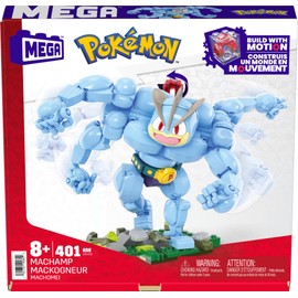 MEGA MEGA Pokémon Machomei - 399-teiliges Bauset zum erstellen Einer detailreichen Figur, 18 cm groß, boxt mit den Armen nach vorne, für Kinder ab 3 Jahren HTH70