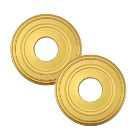 Crapyt 2 PCS Ceiling Medallion Large Ceiling Medallion Ceiling Fan Medallion for Light Fixtures and Ceiling Fans 12.2"OD x 3.86"ID Gold