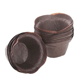 Cupcake Liners Baking Muffin Paper Baking Cups for Weddings, Birthdays, Baby Showers (Brown 50pcs)