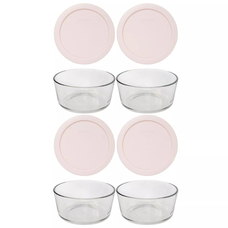 Pyrex 7201 4-Cup Glass Food Storage Bowl w/ 7201-PC Loring