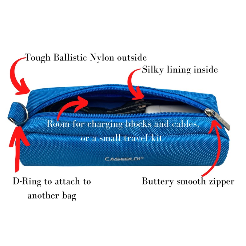 CASEBUDi Electronics Organizer Case - Ballistic Nylon (Sky Blue)