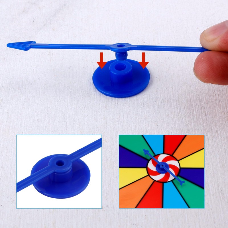12pcs Arrow Game Spinners, 3.94in 4 Colors Plastic Spinners for
