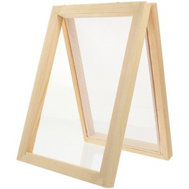 COHEALI Pantalla de Madera para Hacer Papel: Molde para Hacer Papel, Marco de Madera para Hacer Papel para Manualidades de Papel DIY 18X12.5Cm