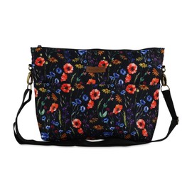Changing Bag Pram Organiser - Nappy Bag for Buggy or Pram Nappy Bag Pram Bag or Shoulder Bag Poppies