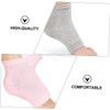 Beavorty 4pairs Moisturizing Heel Socks with Spa Lotion Gel Open