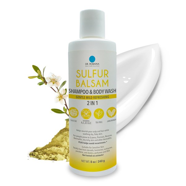 Dr. Robaina Sulfur Shampoo & Body Wash – Helps Soothe