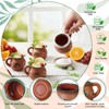 Gejoy Pack of 3oz Cantaritos De Barro Mexican Cups Mini