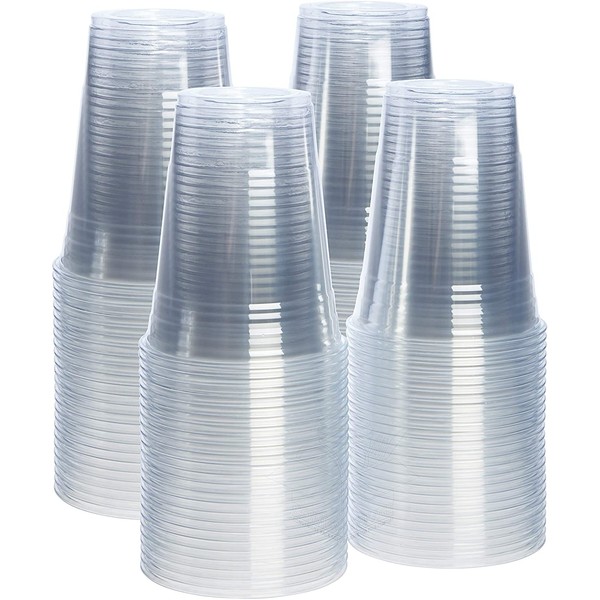 [100 Pack - 16 oz.] Crystal Clear PET Plastic Cups
