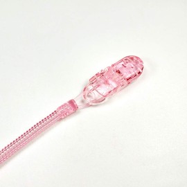 lingzaling Curl Cord, Coil Strap, Stretchable, Thin Type, Simple Clip Included, Drop and Lost Prevention, For Cell Phones, USB Memories, Mascots, Keys, Whistles, Set of 3 (Pink)