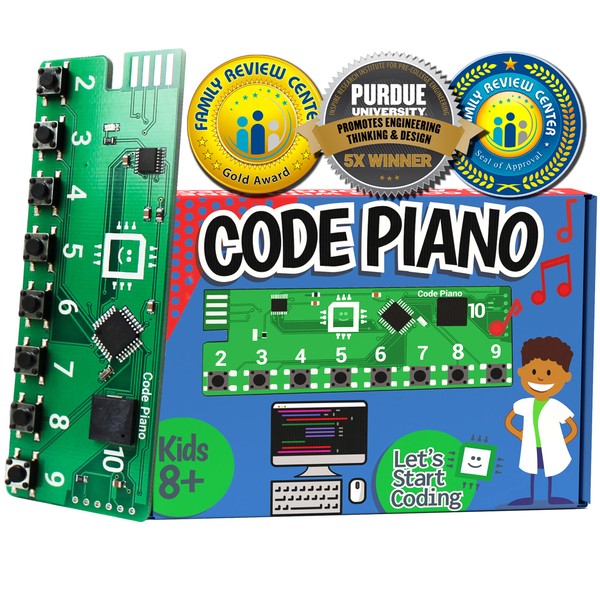 Code Piano STEM Coding Toy for Kids 8-14+ | Learn Real Coding & Technology Skills | Includes 40+ Online Projects & Songs in Block and Typed Programming