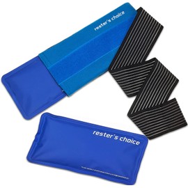 2 Soft Gel Ice Packs for Injuries Reusable with Extra Comfy Adjustable Cold Pack Wrap, Flexible Hot and Cold Compress