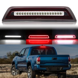AUYICH LED Third Brake Light Compatible with Tacoma 2016-2023, Rear Center High Mount Stop Light, F1 Style Strobe Roof Cargo Lamp, 3rd Brake Light Assembly Replace, Plug&Play, Waterproof, Clear Lens