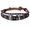 Morella Ladies' Leather Bracelet with Beads and Charms, Base Metal