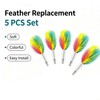 Foyoilait Telescopic Feather Decor Parts, Replacement Accessory 3-in-1 Auto Cat