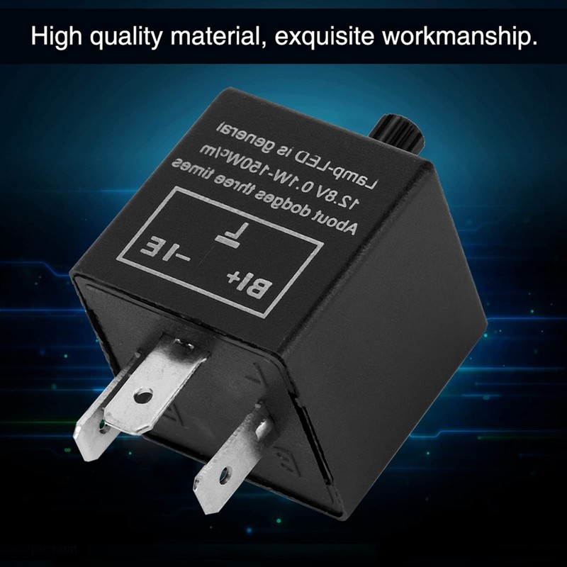 SOULONG LED Flasher Relay 12V 3 Pin Adjustable Speed Turn