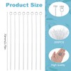 Ymapinc 200Pcs Eyepins for Jewelry Making 70mm/2.76In, Silver Open Eye
