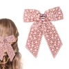 Biiange Pearl Bow Barrette Hair Clip, Pearl Bow Barrette, Biiange