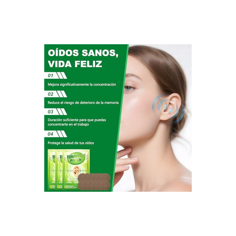 3PCS Parche Para Alivio Del Tinnitus Hierbas，Fórmula De Extracto De