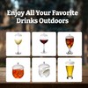 BEV HAT Stainless Steel Drink Covers (6 Pack), Wine Glass