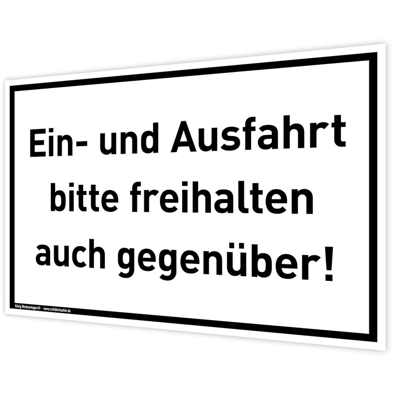 Sign Einund Ausfahrt | 30 x 20 cm | Weatherproof