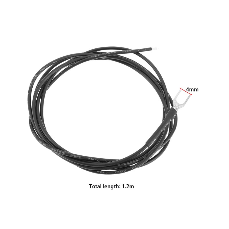 YINETTECH 1.2m Long Pluggable Turntable Earthing Cable with Crimp Fork