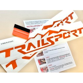Orange Trailsport Sticker Compatible with Ridgeline 2024-Up, Four Wheel Drive Decal Stickers, Auto Decoration, Durable & Weatherproof, Size 21 x 3.5 inch (Set of 2)